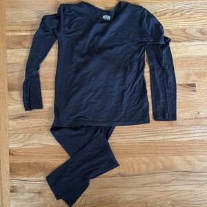 32 Degrees Kids Thermal Base Layer Long Underwear Ski Youth Girl Boy Black XL